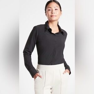 Athleta Long Sleeve Button Up Bodysuit
